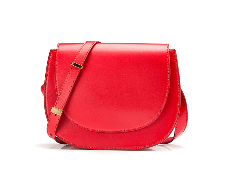 single red handbag